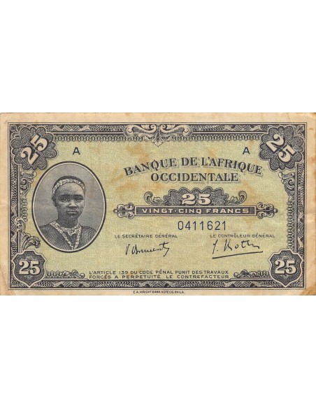 B A O 25 francs 1942