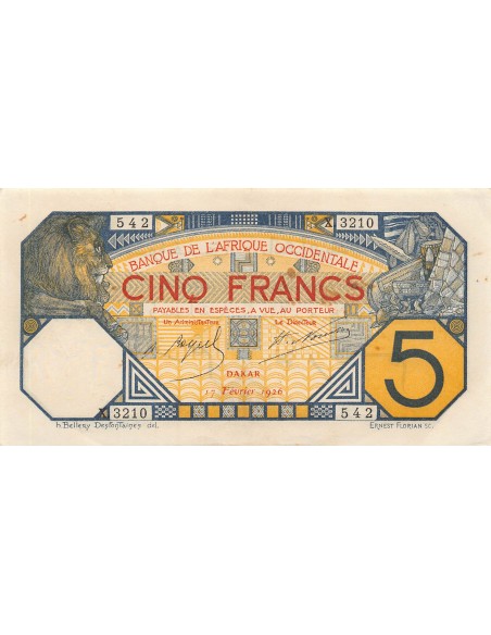B A O 5 francs 1926