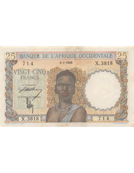 B A O 25 francs 1948