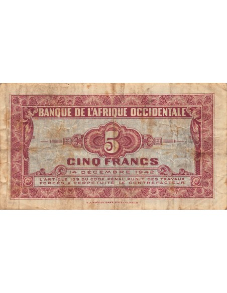 B A O 5 francs 1942