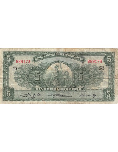 Pérou 5 soles 1954