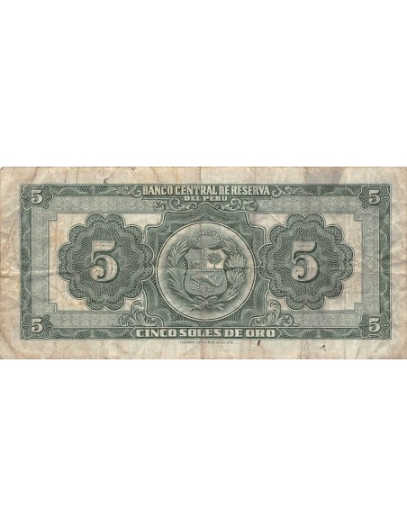 Pérou 5 soles 1954