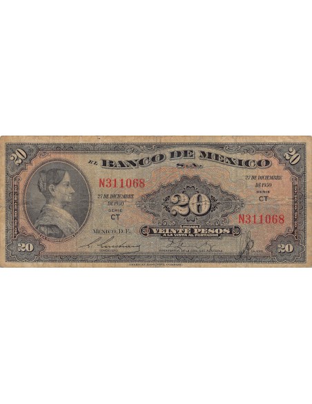 Mexique 20 pesos 1950