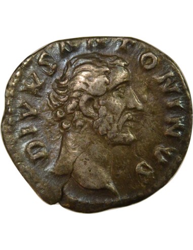 Rome Empire Antonin le Pieux Bûcher Funéraire 1 denier Argent 161 R Rome