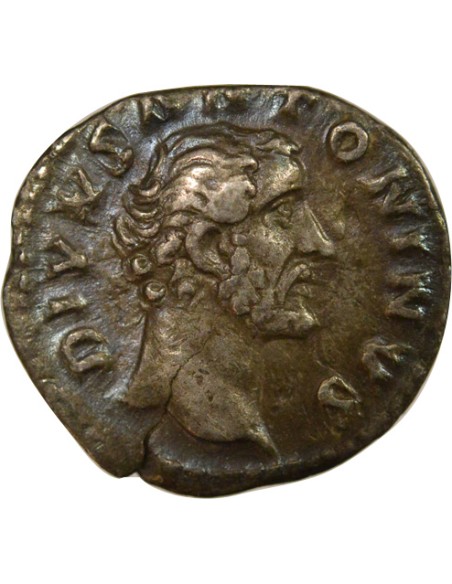 Rome Empire Antonin le Pieux Bûcher Funéraire 1 denier Argent 161 R Rome