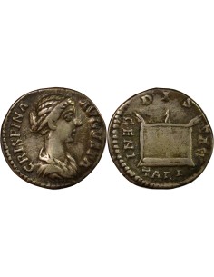 Rome Empire Crispine Autel 1 denier Argent 180-183 R Rome
