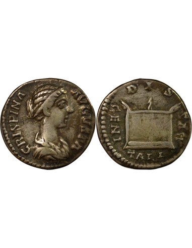 Rome Empire Crispine Autel 1 denier Argent 180-183 R Rome