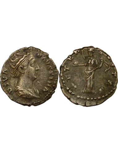 Rome Empire Faustine Mère Urania 1 denier Argent 147-150 R Rome