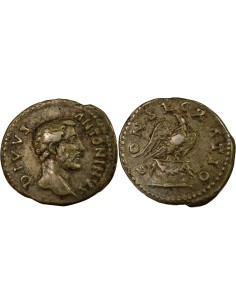 Rome Empire Antonin le Pieux Aigle 1 denier Argent 161 R Rome