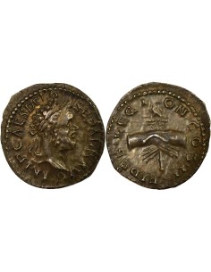 Rome Empire Clodius Albinus Légion 1 denier Billon 196-197 D Lyon