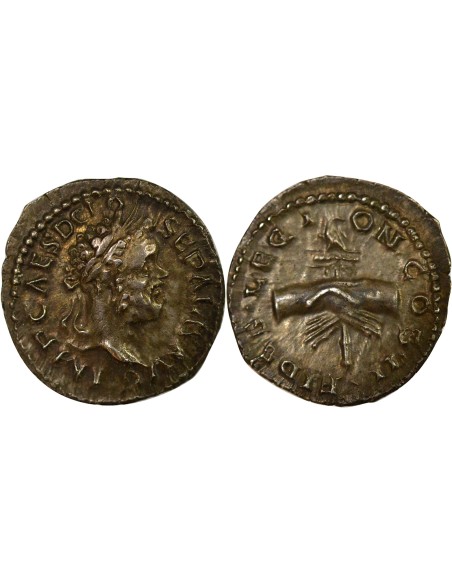 Rome Empire Clodius Albinus Légion 1 denier Billon 196-197 D Lyon