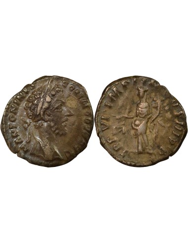 Rome Empire Commode Aequitas debout 1 denier Argent 181 R Rome