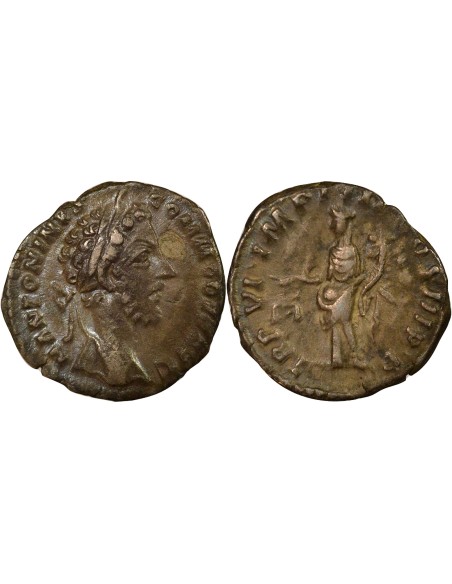 Rome Empire Commode Aequitas debout 1 denier Argent 181 R Rome