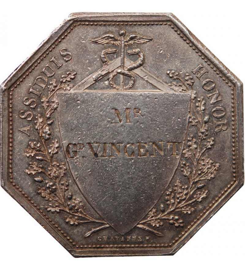 LYON, CONSEIL MUNICIPAL - JETON ARGENT 1823 "Attribué à Mr VINCENT"