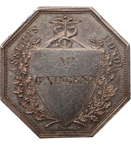 LYON, CONSEIL MUNICIPAL - JETON ARGENT 1823 "Attribué à Mr VINCENT"