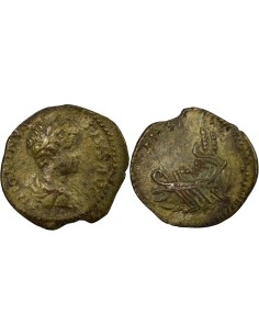 Rome Empire Caracalla Galère 1 denier Argent 202 R Rome