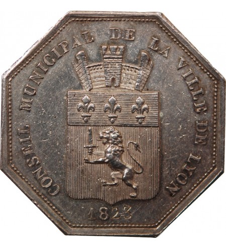 LYON, CONSEIL MUNICIPAL - JETON ARGENT 1823 "Attribué à Mr VINCENT"