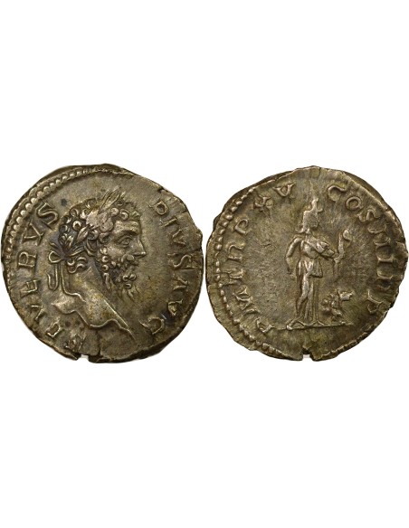 Rome Empire Septime Sévère L'Afrique 1 denier Argent 207 R Rome