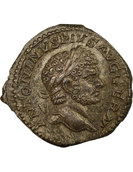 Rome Empire Caracalla Jupiter 1 denier Billon 214 R Rome