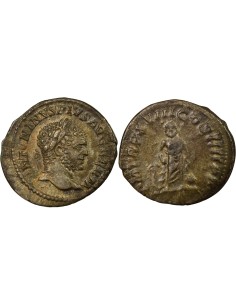 Rome Empire Caracalla Esculape 1 denier Billon 215 R Rome