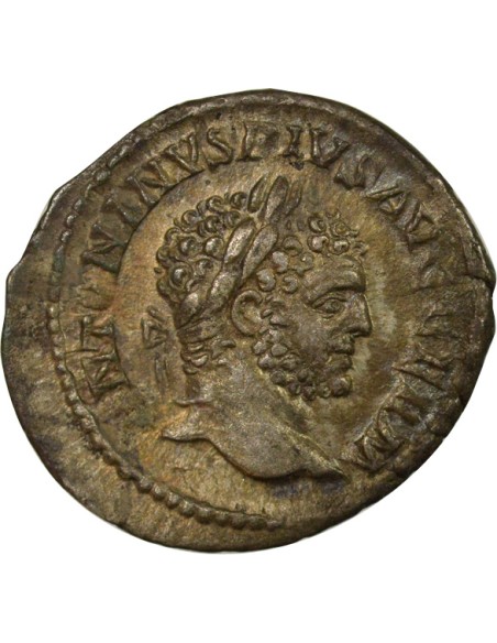 Rome Empire Caracalla Esculape 1 denier Billon 215 R Rome