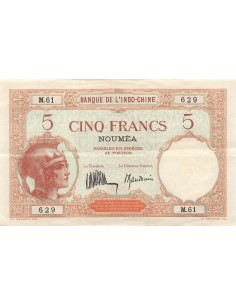 Nle Calédonie 5 francs 1926