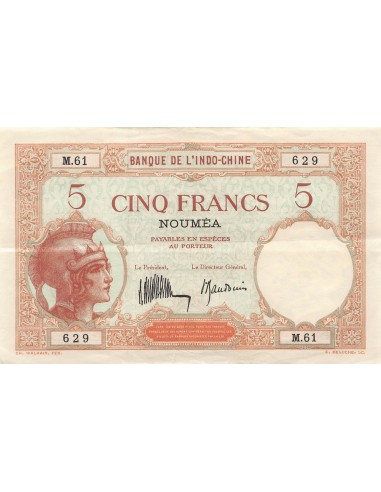 Nle Calédonie 5 francs 1926