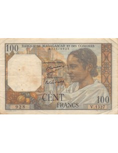 Madagascar 100 francs 1950