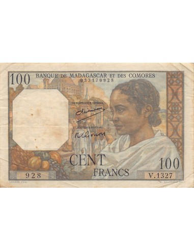Madagascar 100 francs 1950