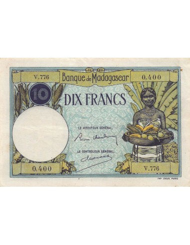 Madagascar 10 francs 1937
