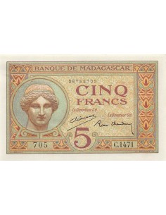 Madagascar 5 francs 1937
