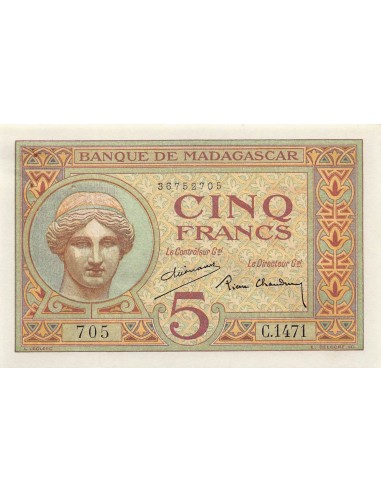 Madagascar 5 francs 1937
