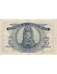 Nle Calédonie 5 francs 1944 2