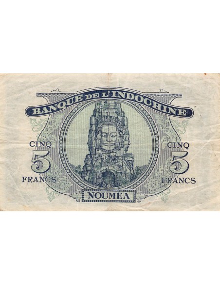 Nle Calédonie 5 francs 1944
