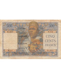 Madagascar 500 francs 1958