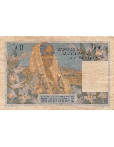 Madagascar 500 francs 1958
