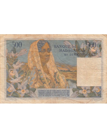 Madagascar 500 francs 1958