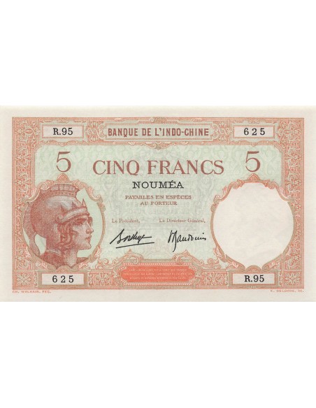 Nle Calédonie 5 francs 1926
