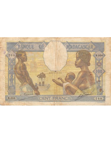 Madagascar 100 francs 1928