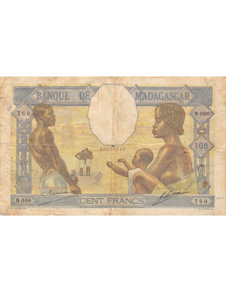Madagascar 100 francs 1928