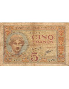 Madagascar 5 francs 1926