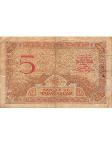 Madagascar 5 francs 1926