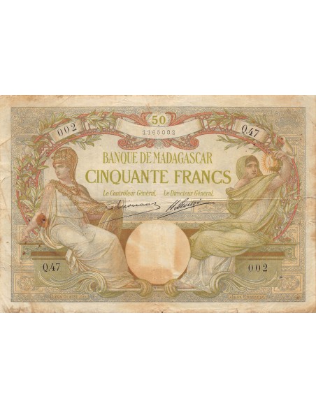 Madagascar 50 francs 1926