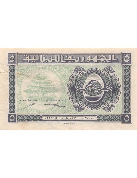 Liban 5 piastres 1942