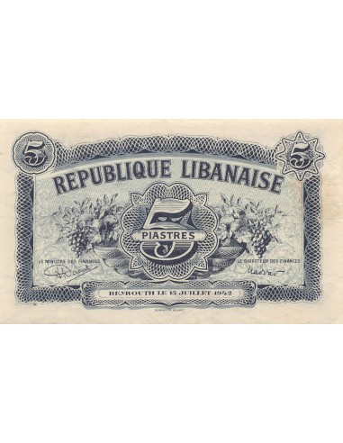 Liban 5 piastres 1942