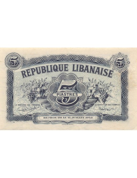 Liban 5 piastres 1942