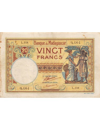 Madagascar 20 francs 1928