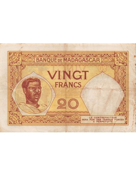 Madagascar 20 francs 1928