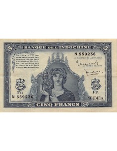 Nle Calédonie 5 francs 1944