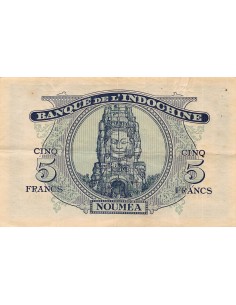 Nle Calédonie 5 francs 1944 2